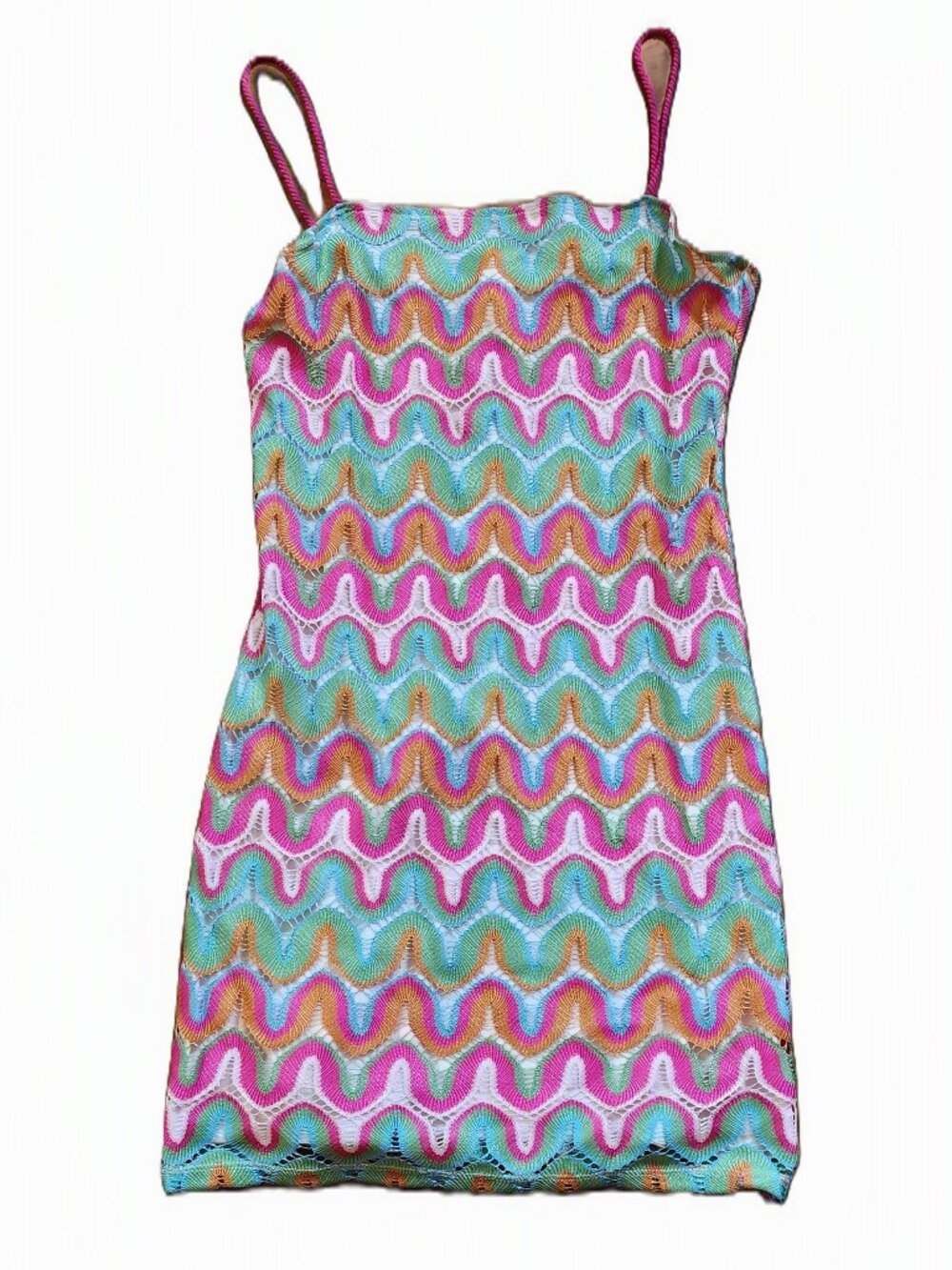 GB Mini Slip Dress Colorful Boho, Size S NWT